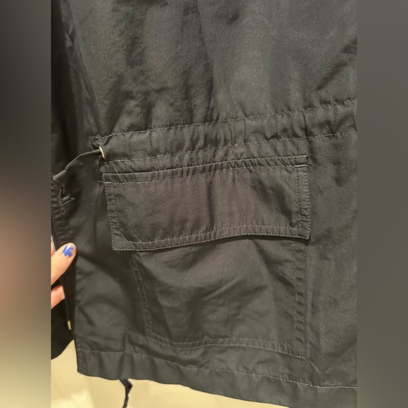 Heritage Collection by Bass Blue Windbreaker Jacket Size Medium Outdoor Hood - Picture 4 of 6